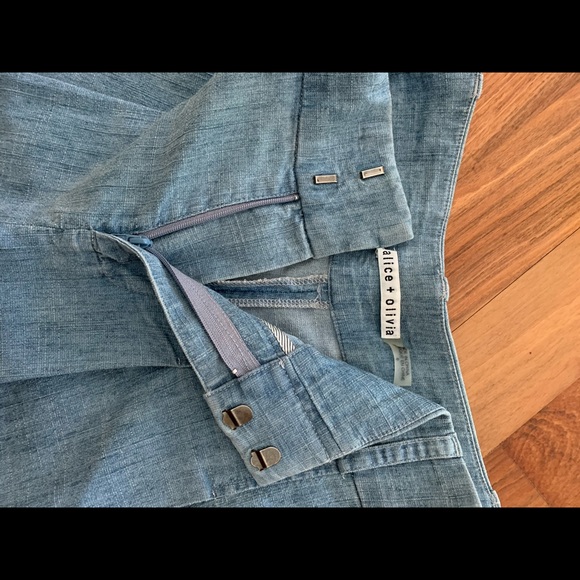 Alice + Olivia Wide Leg Denim Trouser - Picture 3 of 5